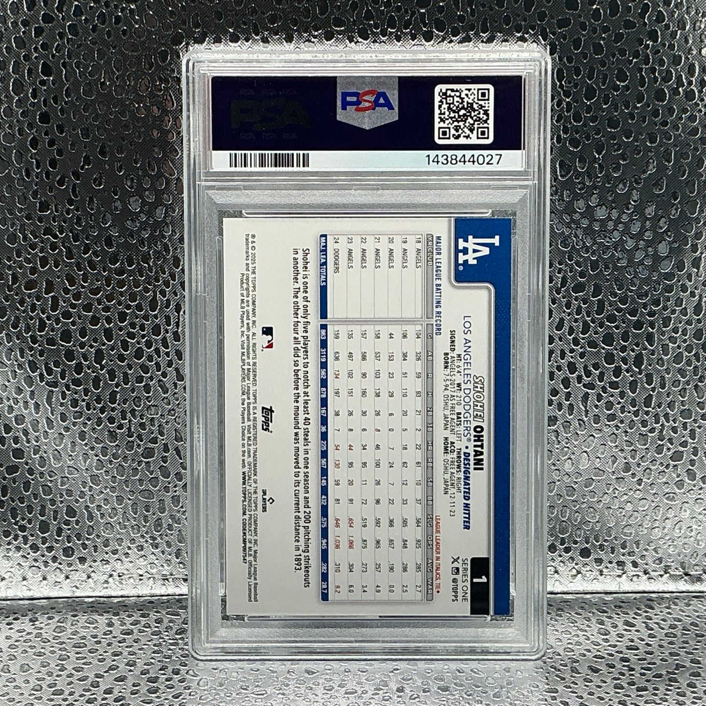 2025 Topps Series 1 - Shohei Ohtani #1. PSA 10
