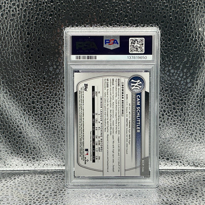 2025 Bowman Chrome Cam Schlittler Purple Wave /250 PSA 10