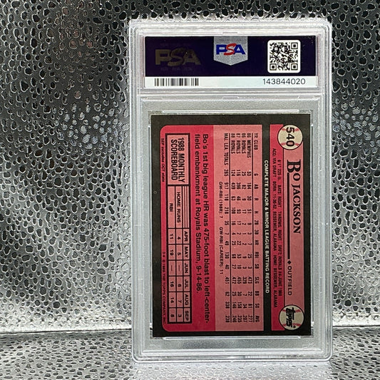 Bo Jackson 1989 Topps #540 PSA 8 NM—MT