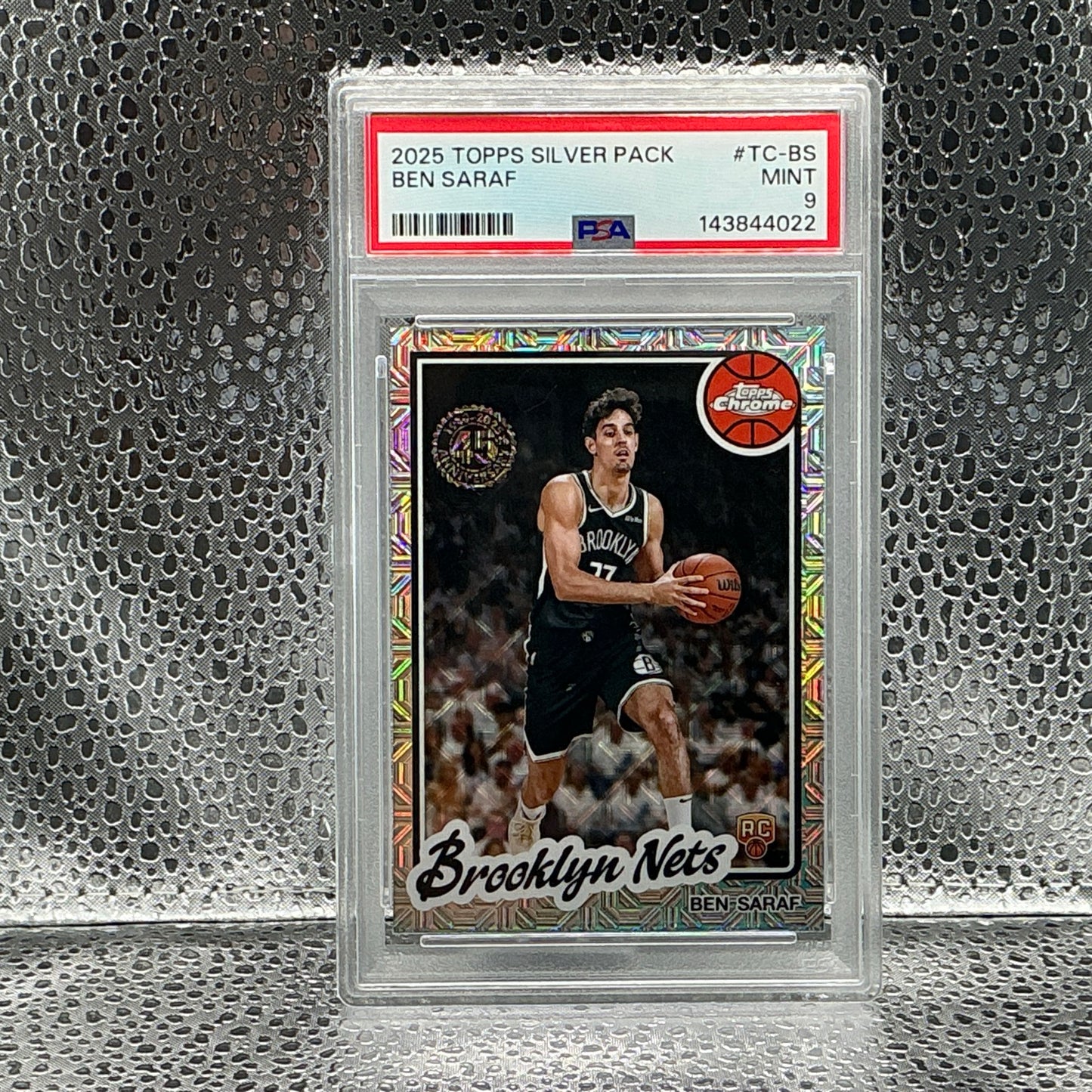2025 Topps Chrome Silver Pack 45th Anniversary Ben Saraf #TCBS PSA 9