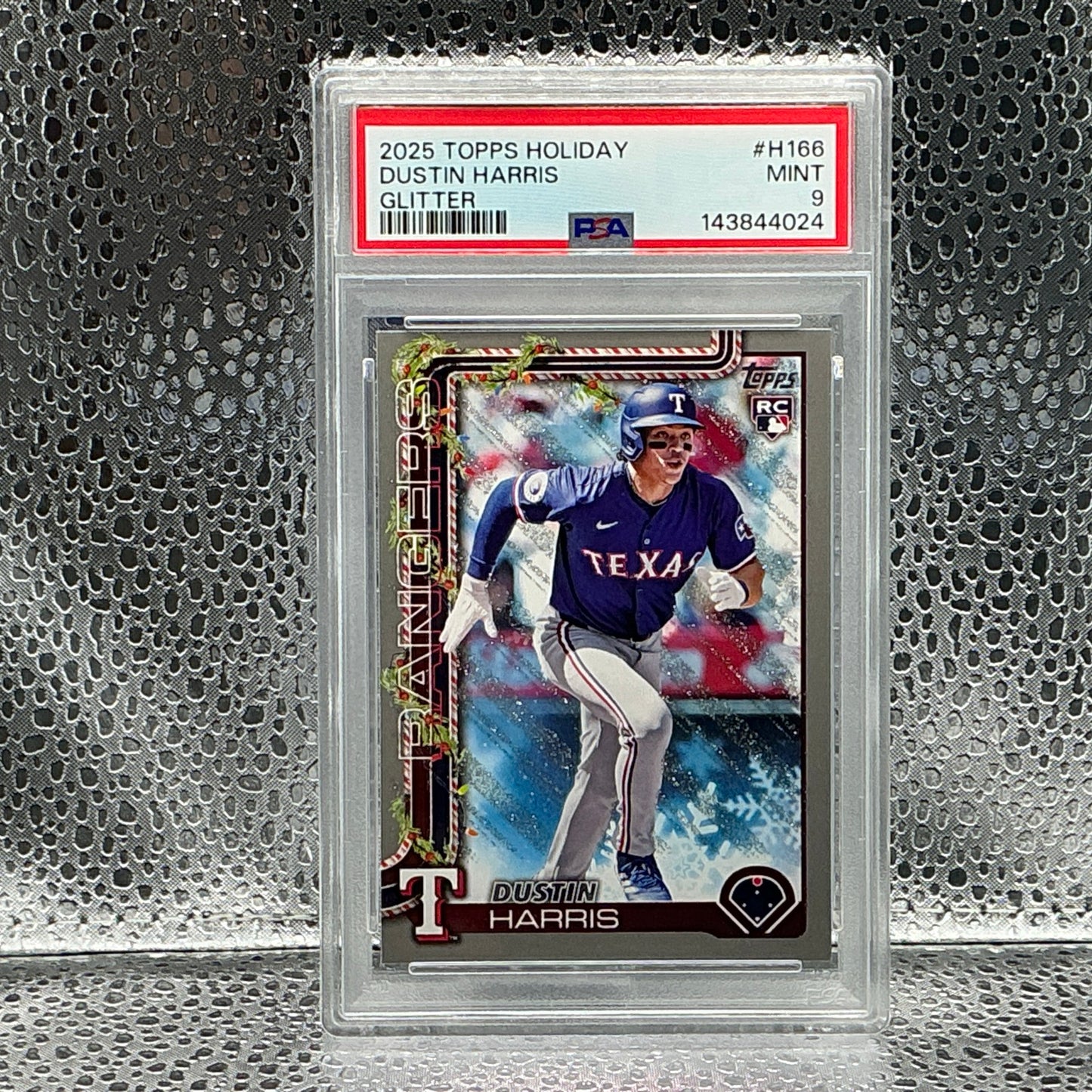 2025 Topps Holiday Dustin Harris Glitter #H166 PSA 9