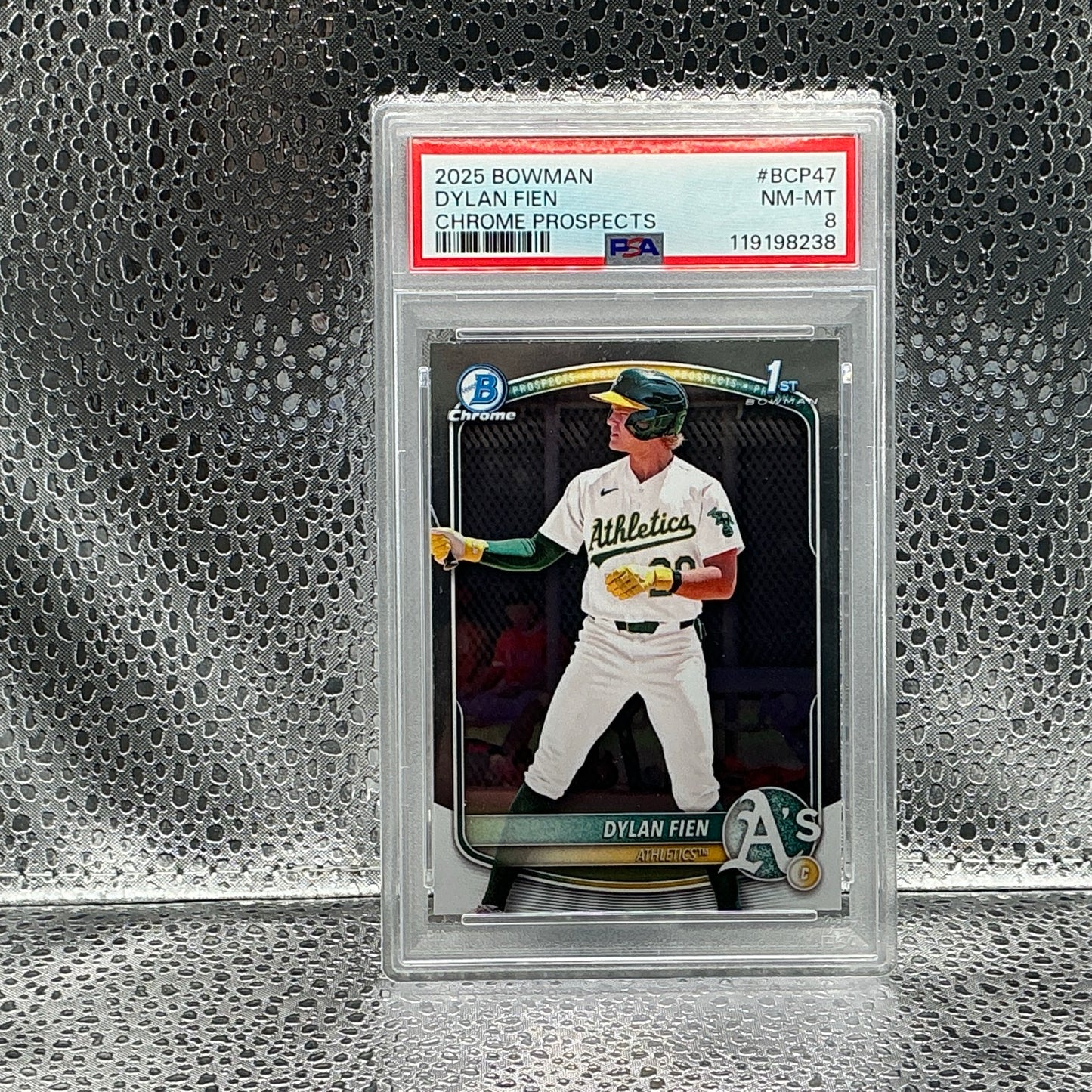 2025 Bowman 1st Chrome Dylan Fein (RC) #BCP47 PSA 8
