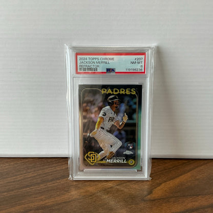 2024 Topps Chrome - Jackson Merrill #207 Refractor (RC) PSA 8